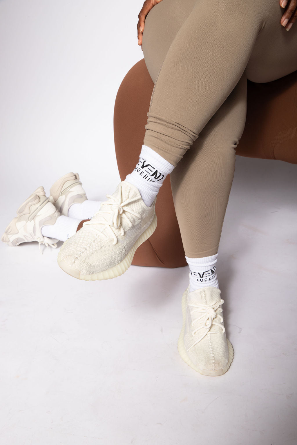 Eleven11 white socks